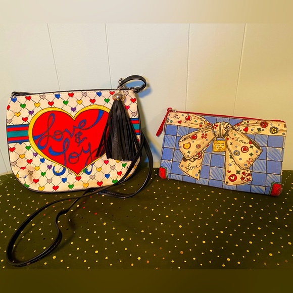 Brighton Handbags - Brighton Purse and Pouch SET. Love and Joy. EUC.